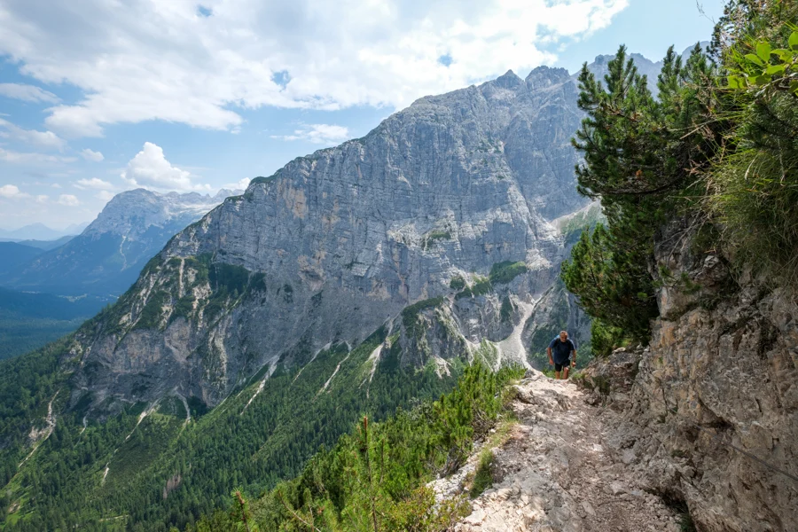 Along the main trail