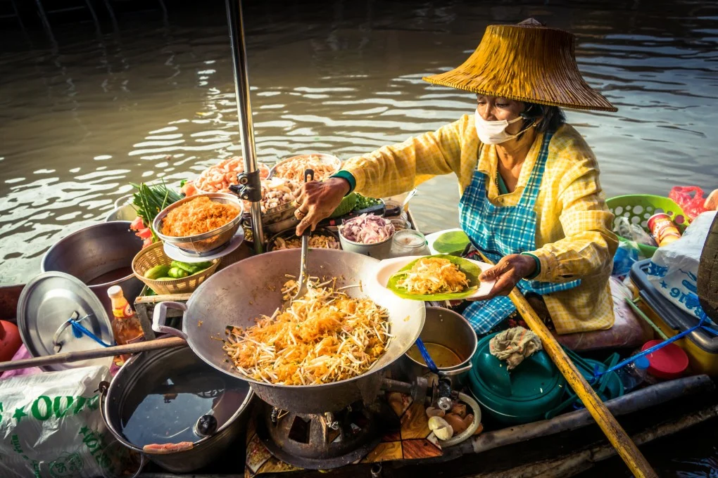 Boat noodles and pad thai