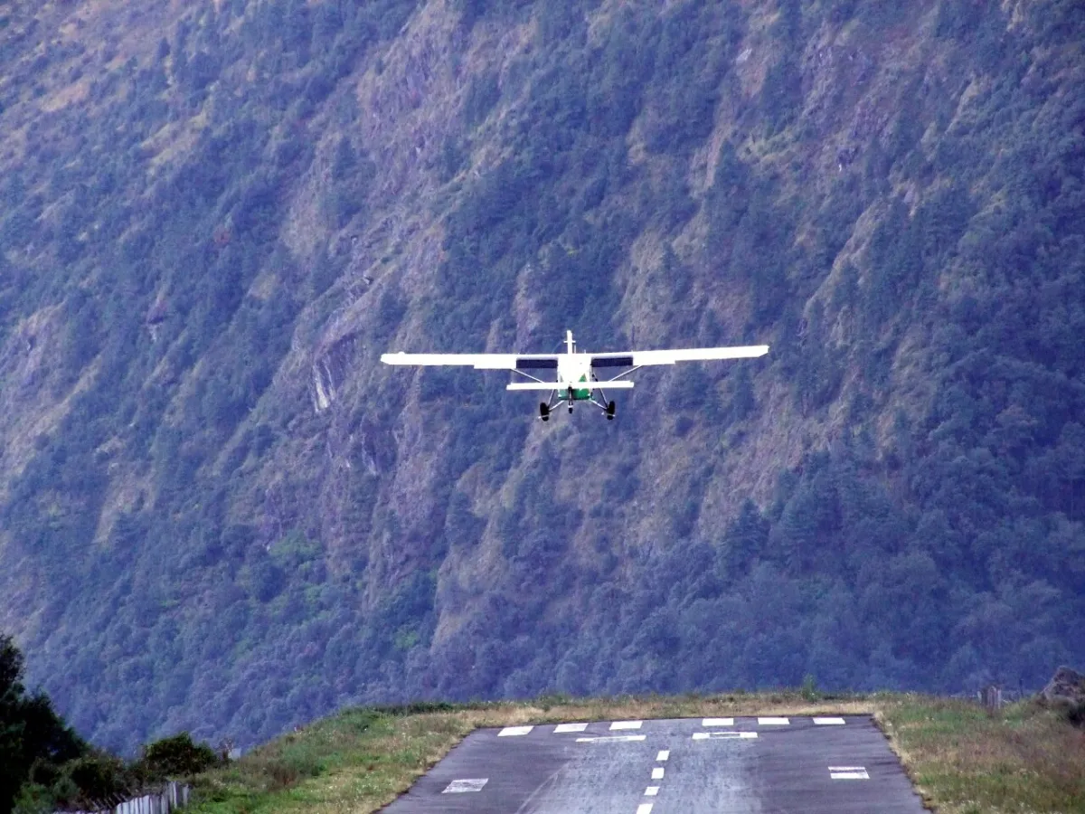 Start with the flight to Lukla
